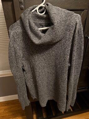 Tahari Heather Gray Cowl Neck Sweater